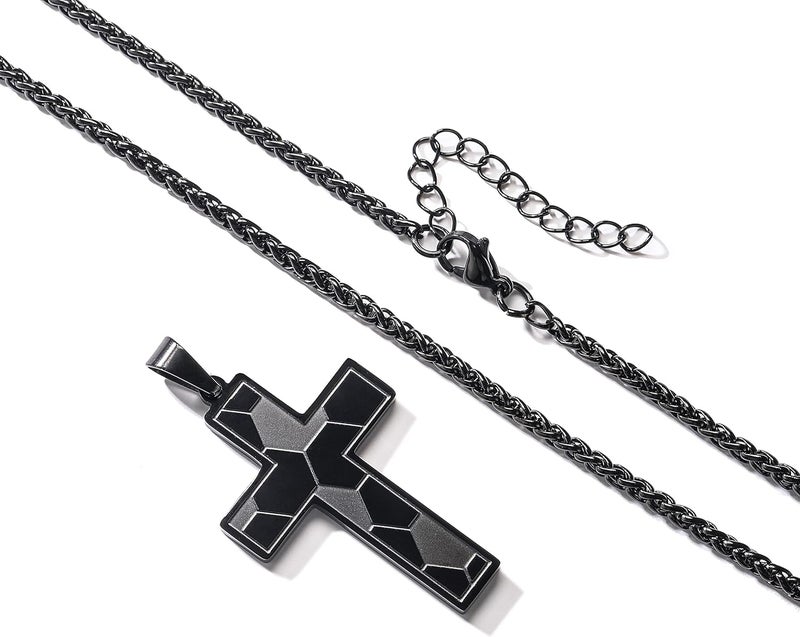 GLITTO Store Soccer Cross Necklace for Boys Men Stainless Steel Bible Verse Pendant with20+2 Inch First Communion Baptism Religious Sports Jewelry Gift - Image 4